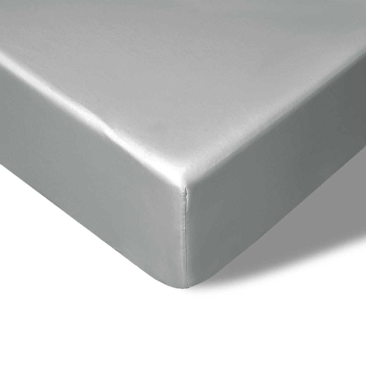 Accessorize 400TC Grey Bamboo Cotton Fitted Sheet elegantly styled on a king bed, demonstrating its perfect fit and cozy look as a premium cotton bedsheet.