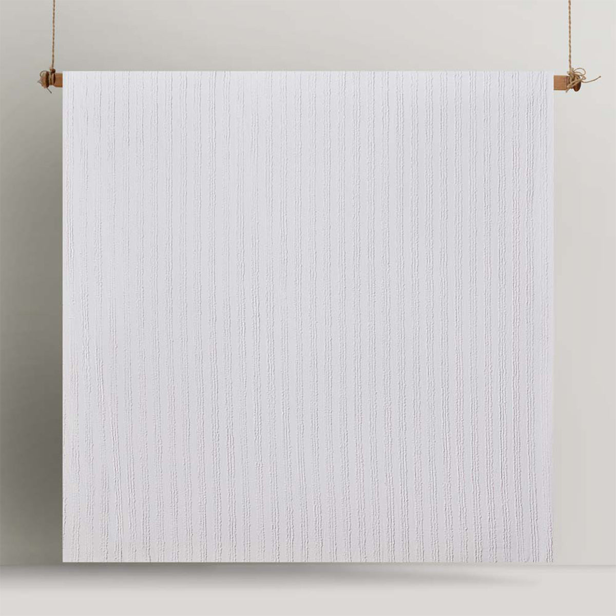 Close view of the white quilt cover's texture, highlighting the natural cotton fabric and detailed stitching, emphasizing comfort and quality.