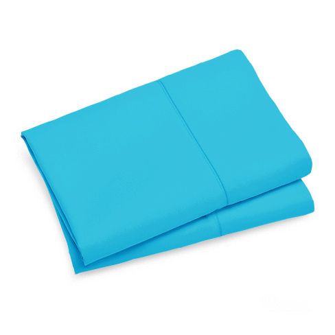 1000TC Premium Ultra Soft Queen Size Pillowcases 2-Pack in Light Blue - Luxury Bedding