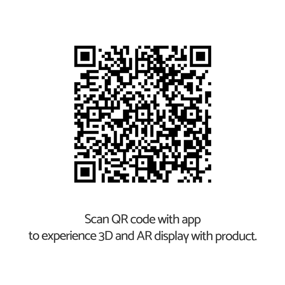 QR code to scan for 3D and AR product display experience.