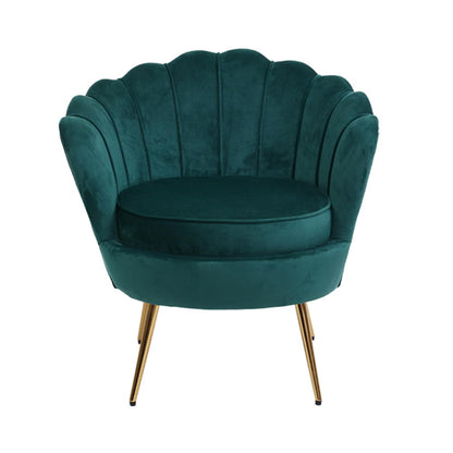 Elegant Artiss green velvet accent chair with modern design and gold legs, perfect for adding a colour pop to any room.