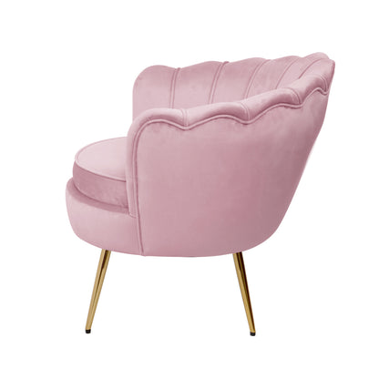 Artiss Pink Velvet Armchair Callista - Stylish Accent Chair with Colour Pop