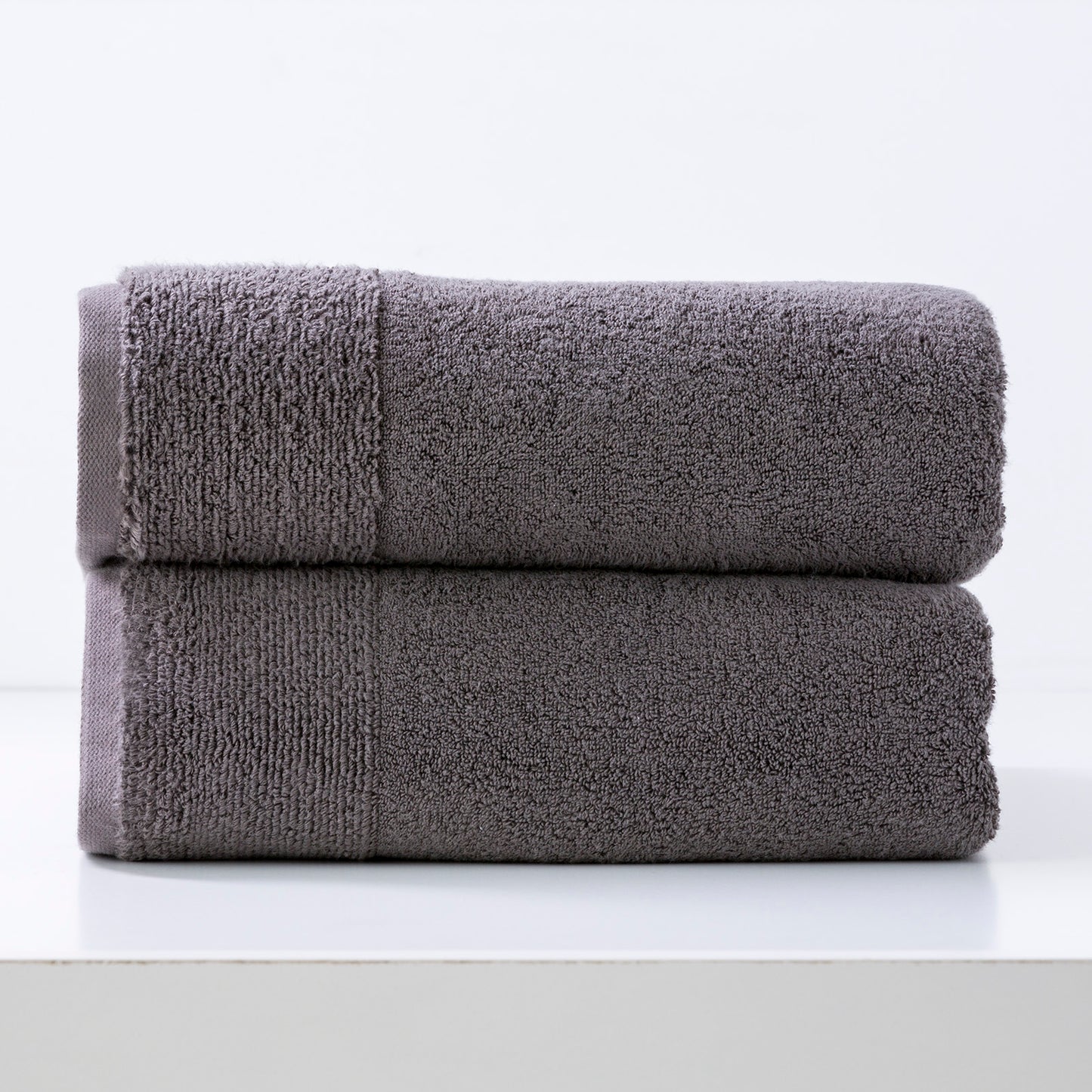 Luxury nickel bath towels, 650 GSM, zero twist cotton, 2 pack, soft and quick drying, perfect for bathroom elegance.