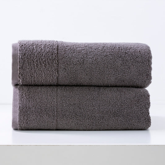 Luxury nickel bath towels, 650 GSM, zero twist cotton, 2 pack, soft and quick drying, perfect for bathroom elegance.