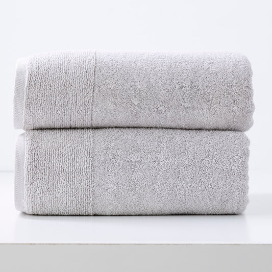 Luxury Renee Taylor Vapour Bath Towels, 650 GSM Zero Twist, 2 Pack Bathroom Towels for Quick Drying and Softness.