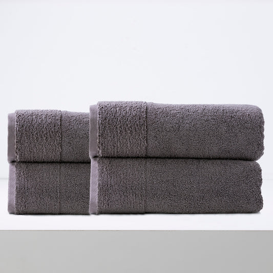 Luxury Nickel 650 GSM Zero Twist Bath Towels, 4 Pack by Renee Taylor for Bathroom Elegance