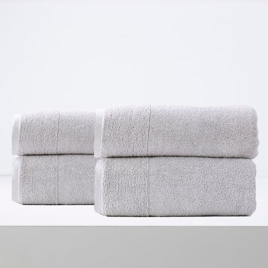 Aireys Vapour Bath Sheet 4 Pack, 650 GSM Zero Twist Cotton Luxury Towels, Bathroom Towels, Soft and Quick Drying