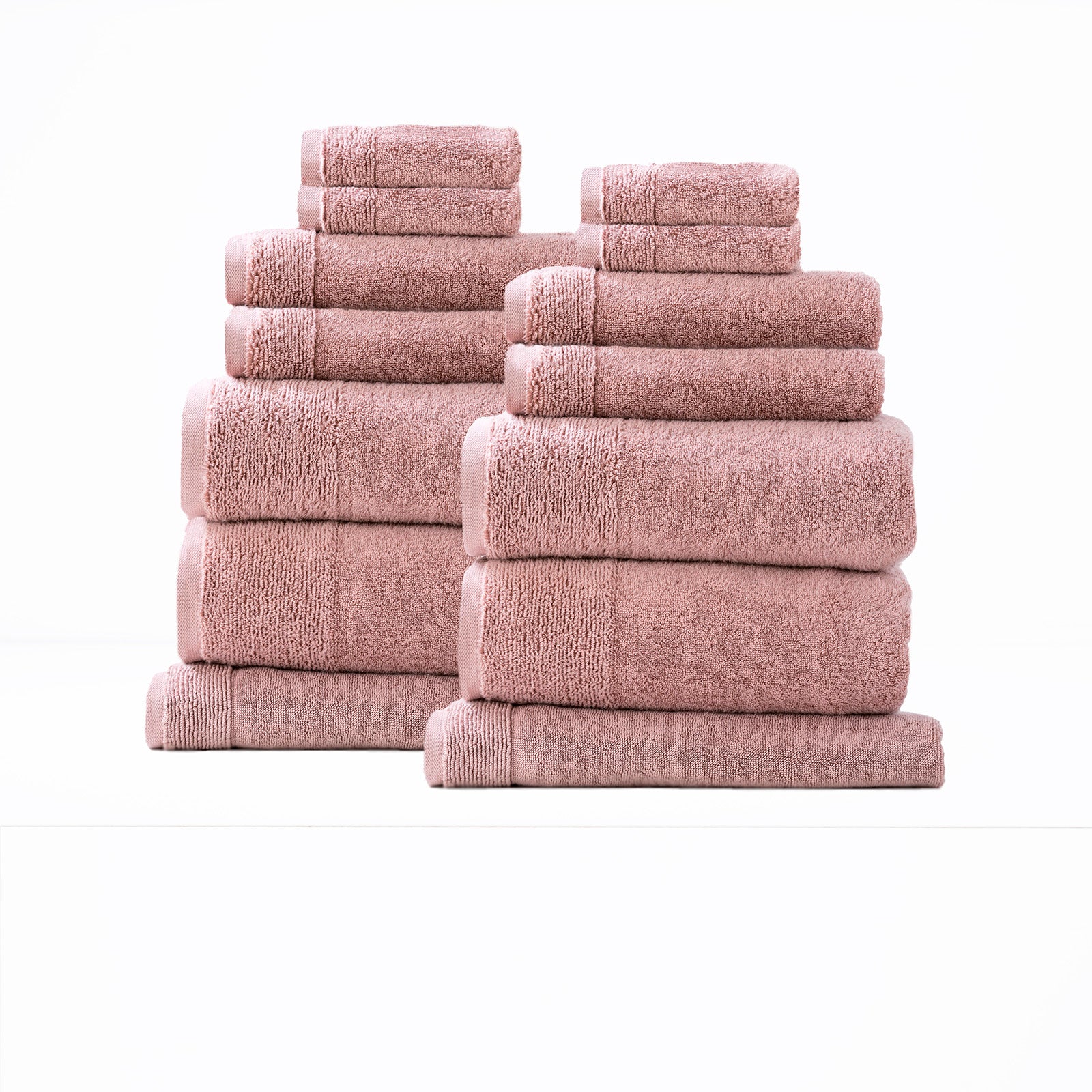 Cherwood Aireys 14 Piece 650 GSM Zero Twist Luxury Bath Towels by Renee Taylor - Supremely Soft and Quick-Drying