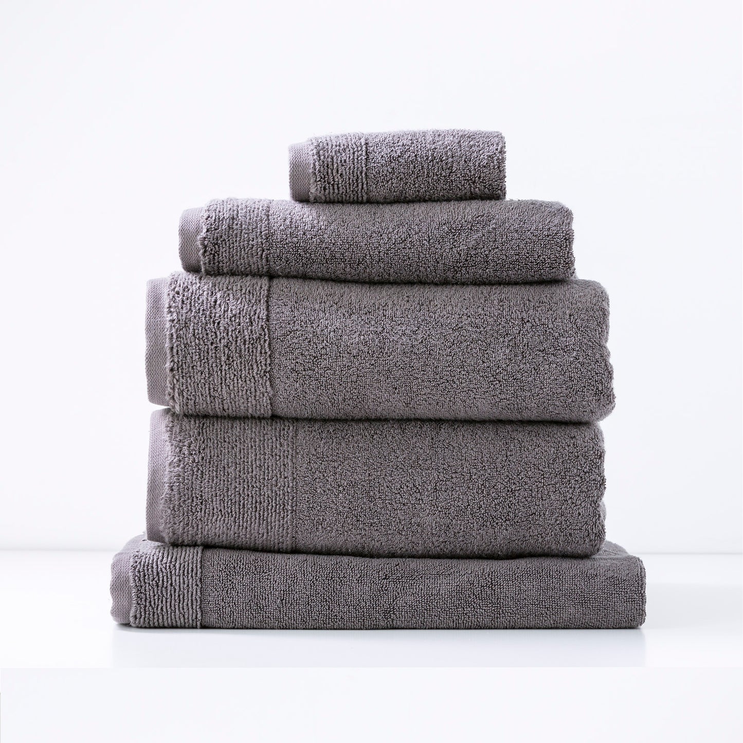 "Renee Taylor Aireys 650 GSM Zero Twist Nickel 5 Piece Bath Towels, Luxury Bathroom Towels"