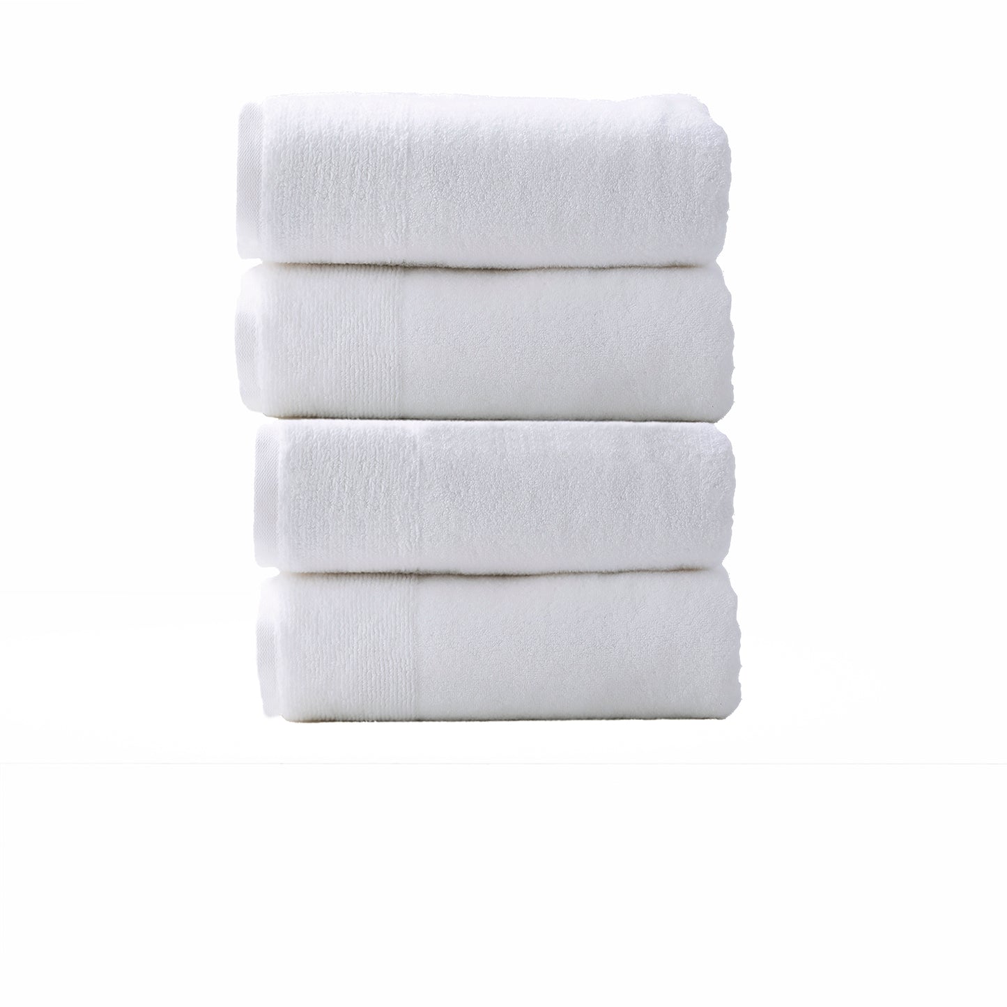 Aireys 650 GSM Snow Bath Towel Set by Renee Taylor - Luxury Zero Twist Cotton Bathroom Towels, 4 Piece Set