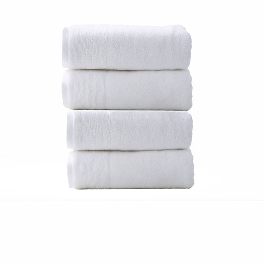 Aireys 650 GSM Snow Bath Towel Set by Renee Taylor - Luxury Zero Twist Cotton Bathroom Towels, 4 Piece Set