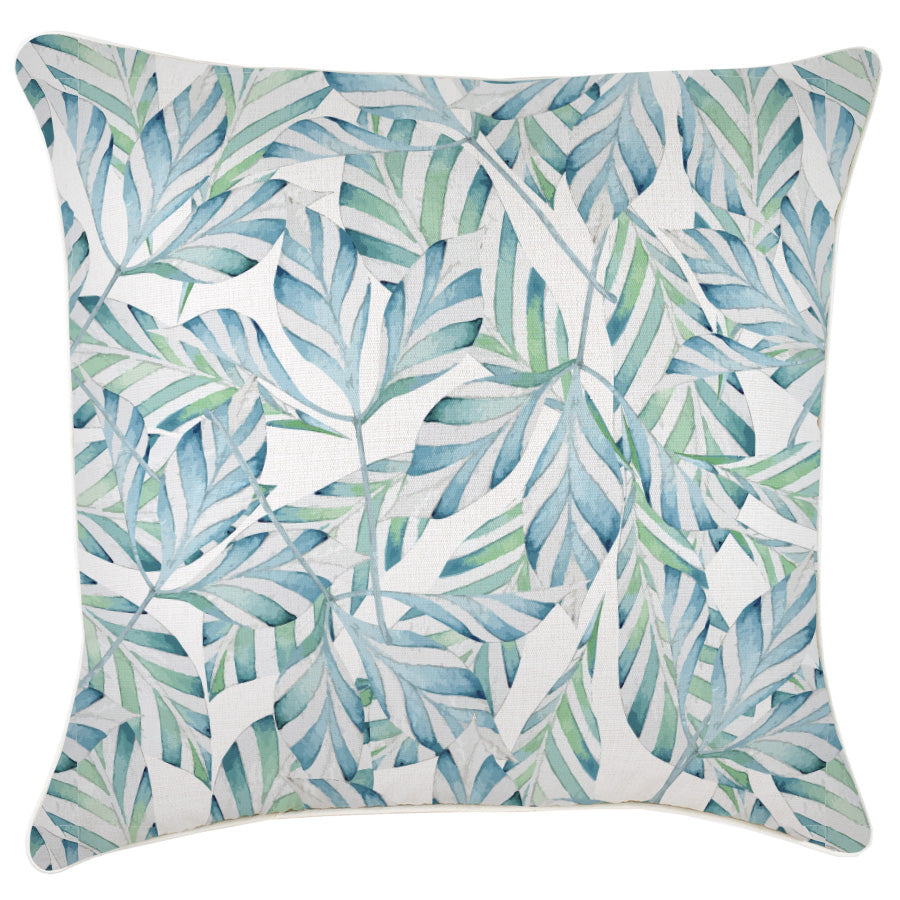 Tropical leaf design cushion cover, 60cm x 60cm, perfect for adding elegance to your sofa or couch cushions.