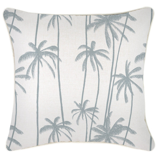 Cushion cover with tall palm pattern in smoke color, perfect for indoor or outdoor decor, measuring 45cm x 45cm.