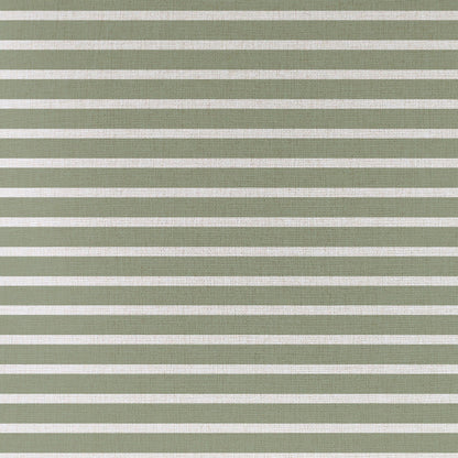 Hampton stripe fabric in sage green, perfect for cushion covers, featuring a soft textured design and water-resistant finish.