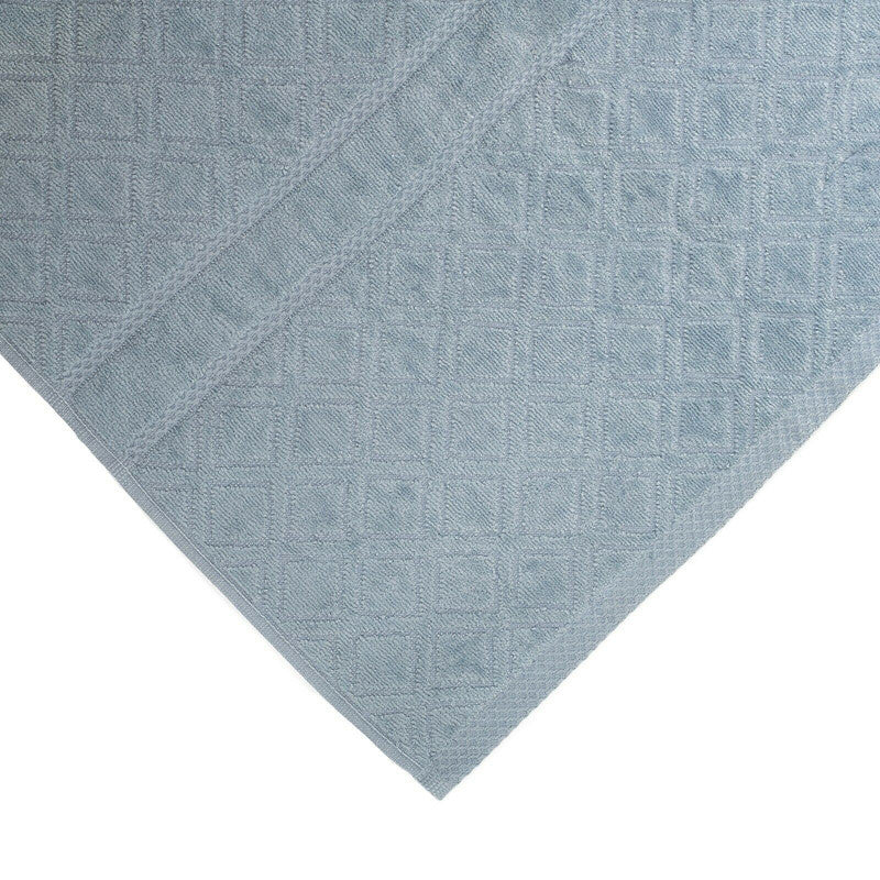 Blue premium velour diamond jacquard bath towel, luxurious and absorbent, perfect for elegant bathroom towel sets.