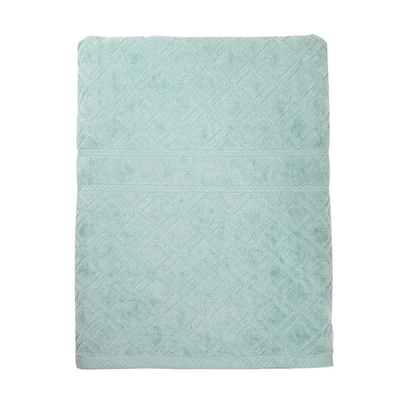 Aqua premium velour diamond design jacquard bath towel, soft and absorbent for luxurious bath-time, perfect bathroom towel set.