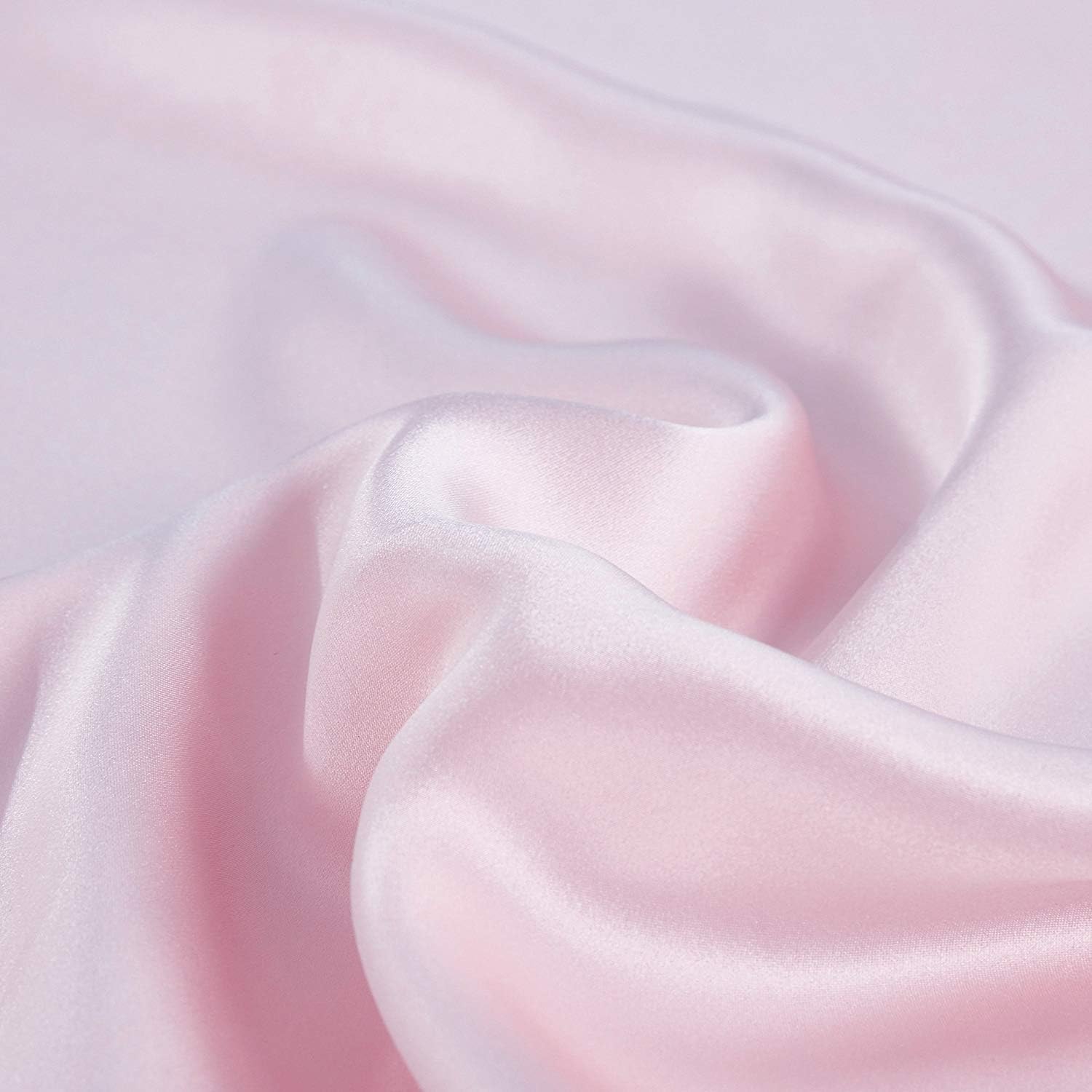 Smooth, luxurious pink 100% pure mulberry silk fabric ideal for a premium luxury pillowcase.