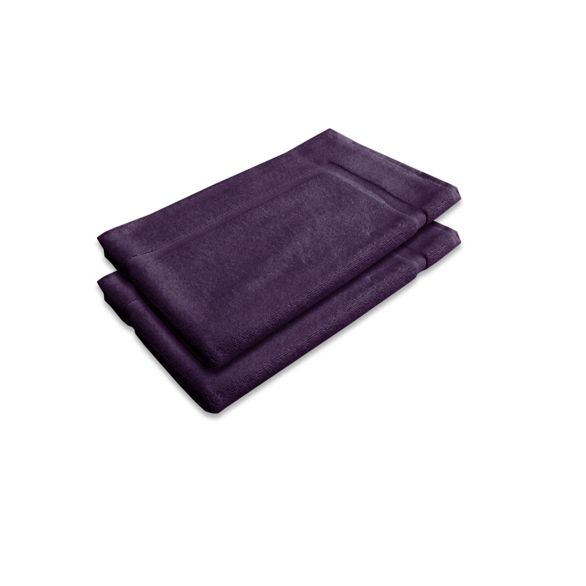 Soft and absorbent plum cotton bath mats set of 2, perfect for enhancing bathroom comfort and style.