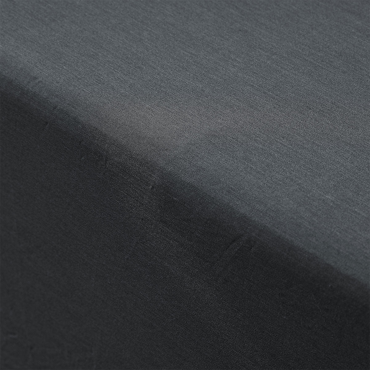 Close up view of the soft and breathable fabric of the 400TC Charcoal Bamboo Cotton Fitted Sheet, highlighting its premium quality as a cotton bedsheet.
