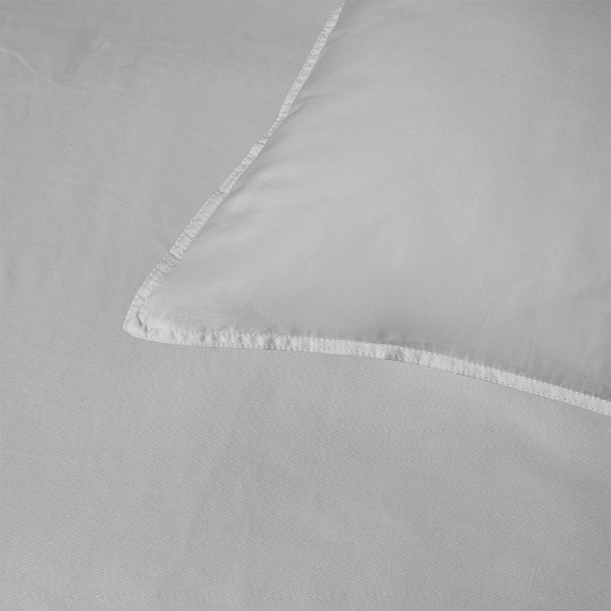 Close-up of Accessorize Grey Bamboo Cotton Double Stitched Quilt Cover Set showcasing smooth texture and elegant detailing.