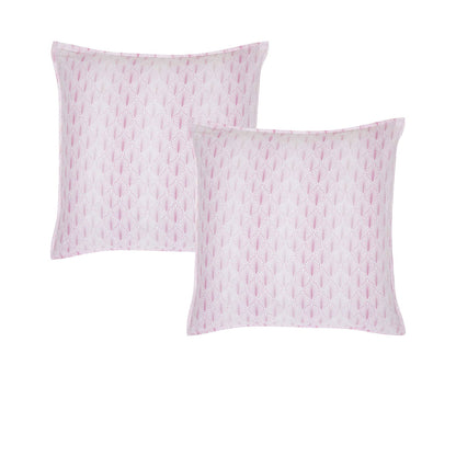 Pair of Summer Daze Pink European pillowcases 65 x 65cm with floral pattern design from Logan and Mason.