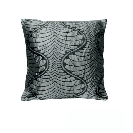 Rapee Cushion Cover Tux Leaf in silver, 50x50 cm, featuring elegant leaf design for stylish couch or sofa decor.