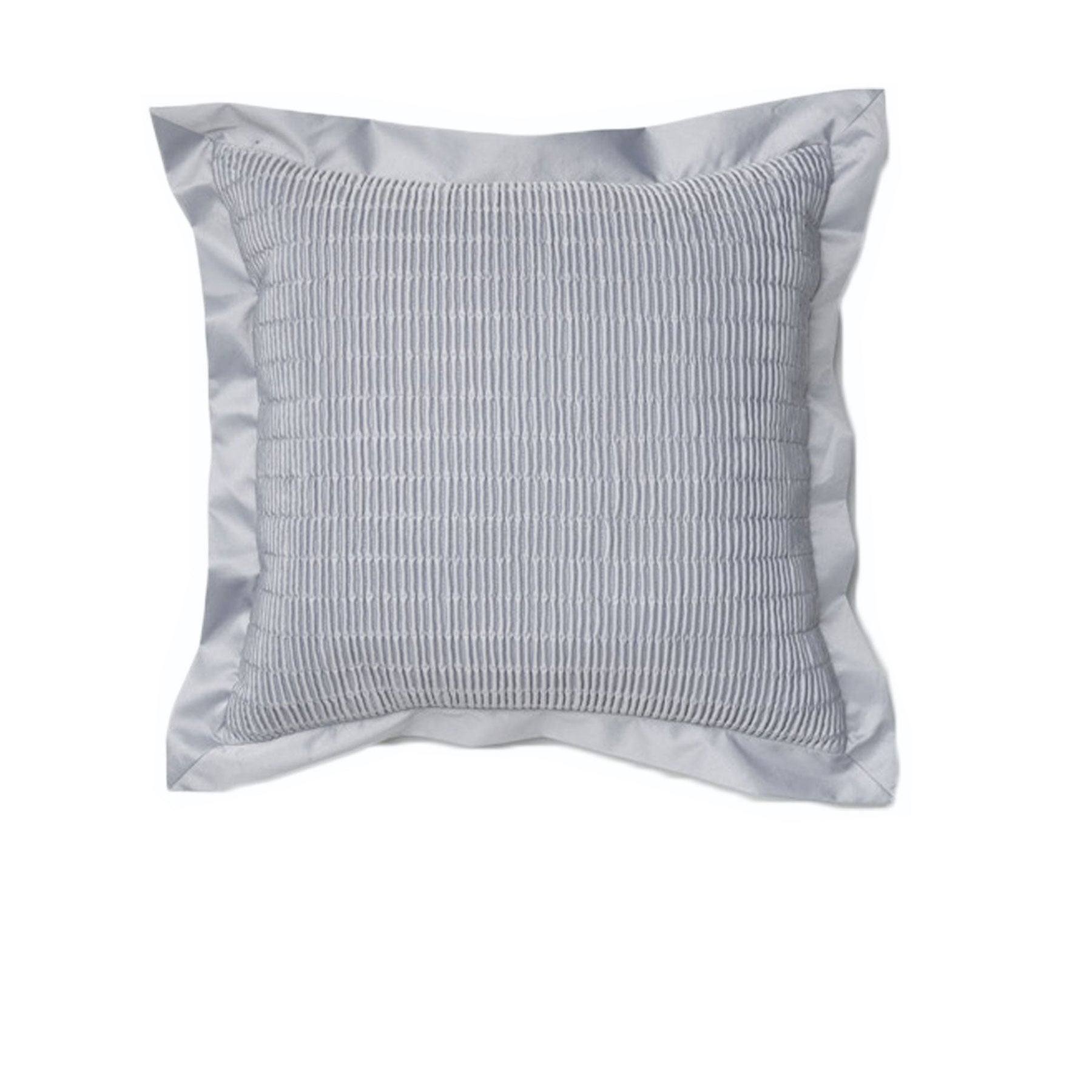 Rapee Morocco Quilted Flange Cushion Cover in silver, 43 x 43 cm, adding elegance to couch or sofa decor.