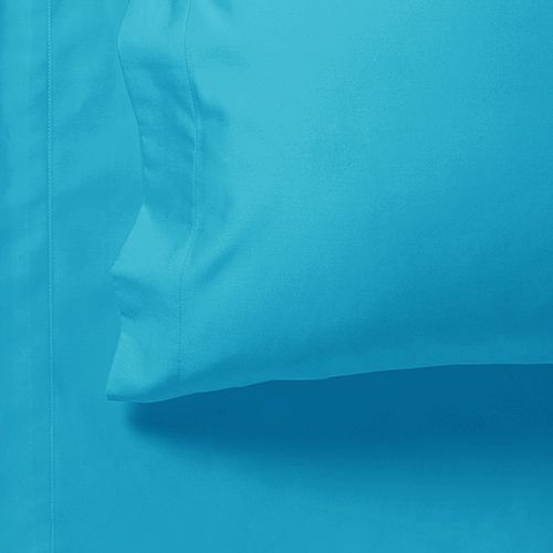 1000TC Double Size Bed Soft Flat & Fitted Sheet Set in Light Blue - Premium Bedding for Comfort