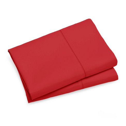 1000TC Premium Ultra Soft King Size Pillowcases 2-Pack in Red - Luxury Bedding