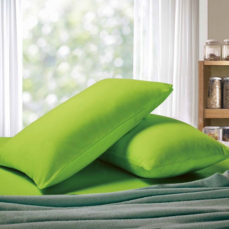 1000TC Premium Ultra Soft King Size Pillowcases 2-Pack in Green - Luxury Bedding