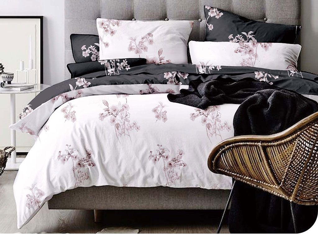 Elegant Edward Queen Size Quilt Cover Set featuring stylish floral patterns, perfect for enhancing bedroom decor.