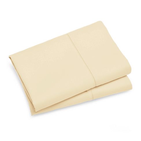 1000TC Premium Ultra Soft Standard Size Pillowcases 2-Pack in Yellow Cream - Luxury Bedding