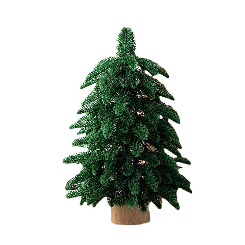 55cm artificial mini Christmas tree with dense green branches, perfect for tabletop holiday decoration.